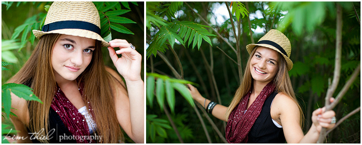 outdoor senior portrait artist, Kim Thiel Photography. 